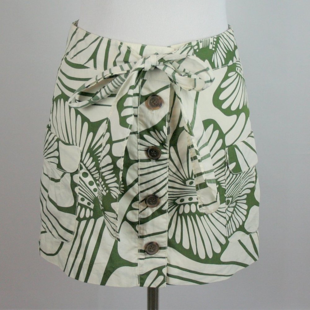 J. Crew Factory Button Up Tie Waist Pockets Floral